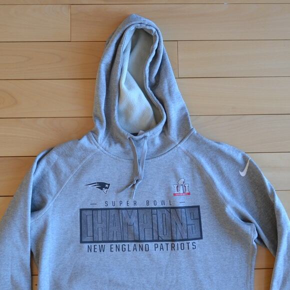Nike Therma-Fit New England Patriots Hoodie Sweatshirt Super Bowl Size Medium - Picture 2 of 5